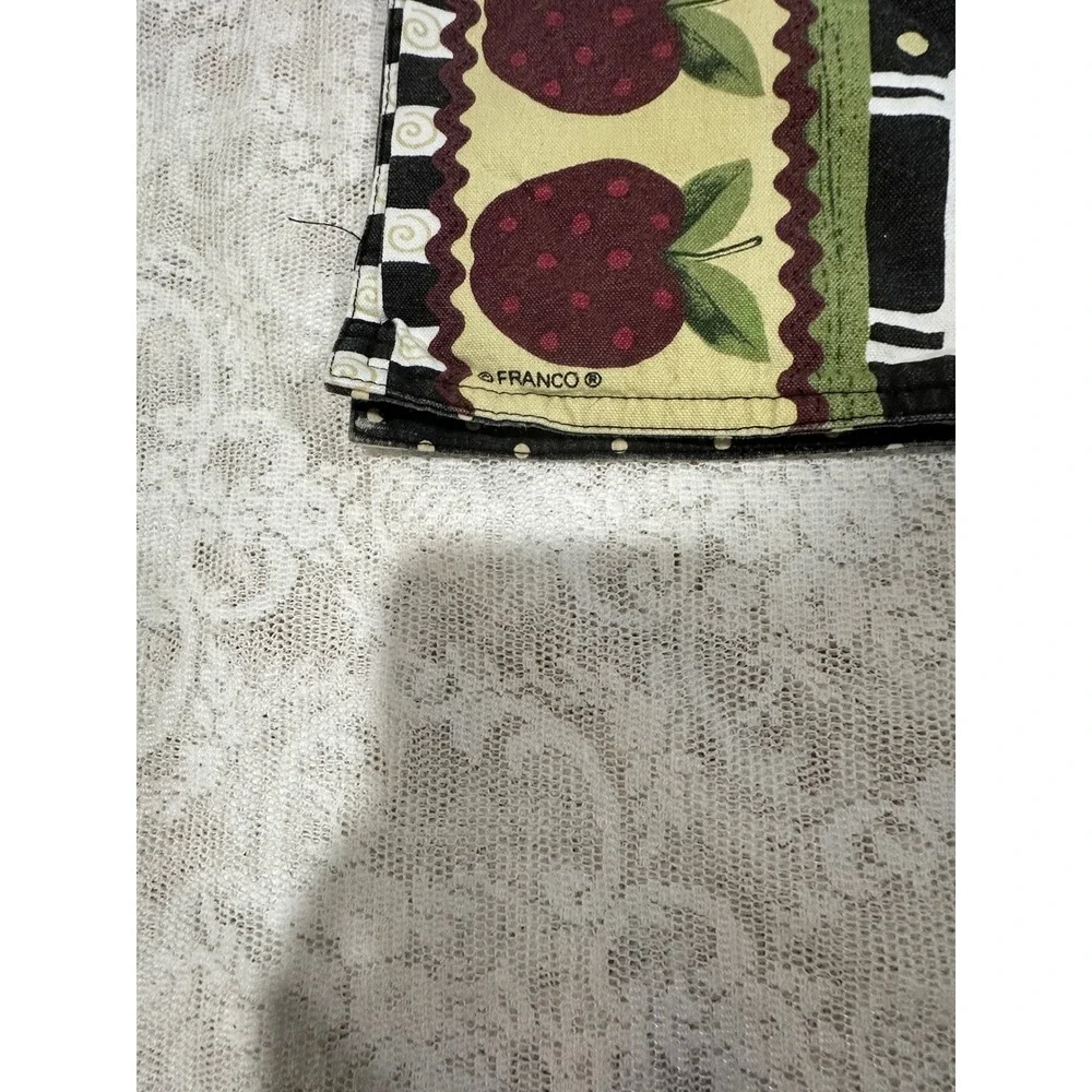 Franco Kitchen Decor Cow Apple Checkered Border Placemat‎ Farmhouse